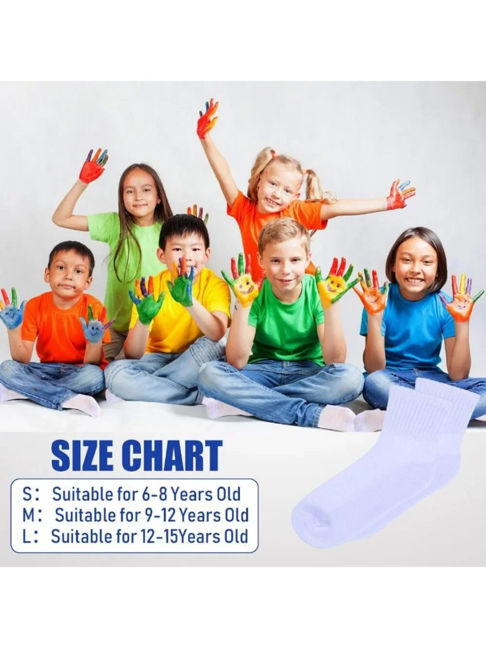 Bulk Kids Socks - 100 Pairs, Colorful & Comfortable, Perfect for Everyday Wear